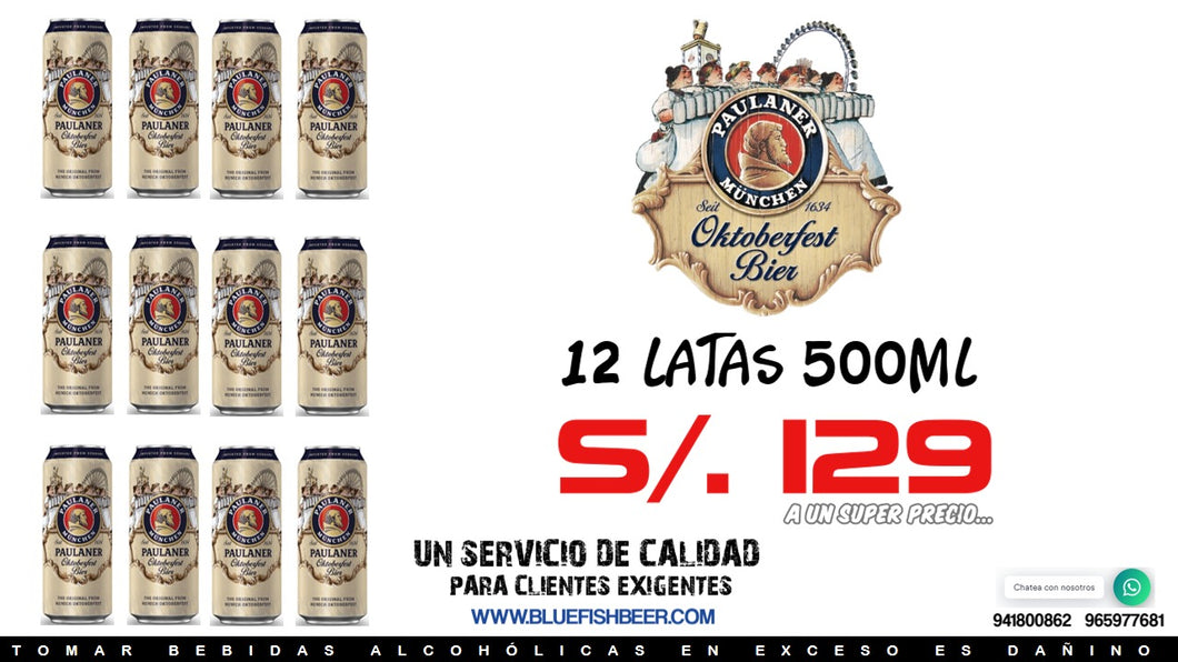 Pack/ 12 Latas/ Paulaner Oktoberfest Bier 2024