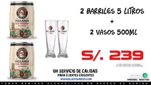 Pack | 2 Barriles | 2 Vasos |